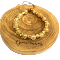 Gelang Sri sedana mahadewi / Gelang batu sedana variasi Xuping Emas Elegan batu sedana rezeki