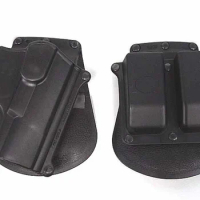 Black Tactical Walther P99 WA99 RH Pistol &amp; Magazine Paddle Holster For Hunting Airsoft