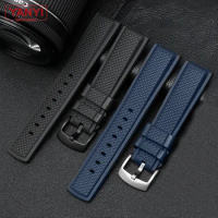 Fluororubber watchband 20mm 22mm Silicone Rubber bracelet for omega seiko longines rolex watches band brand sport watch strap