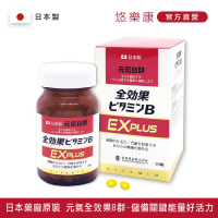 【日本富山】悠樂康元氣全效果B群X1盒(90粒/盒;天然萃取穀維素、粉光蔘、大蒜、堅果、木耳、小麥胚芽)