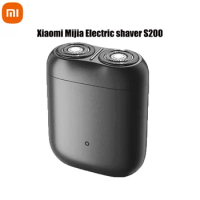 Xiaomi Mijia Electric Shaver S200 Smart Induction Double Ring Curved Surface Detachable Magnetic Shaving Head IPX7 Waterproof