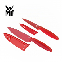 【WMF】Touch不鏽鋼雙刀組附刀套 9cm/13cm(紅色)