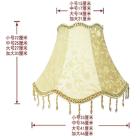 台燈罩/外殼罩/落地燈罩 歐式布藝溫馨地中海臥室台燈落地燈配件酒店客房吊珠床頭燈燈罩【CM14347】