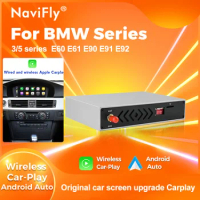 NaviFly Wireless CarPlay For BMW 5 Series E60 E61 E63 E64 /3 Series E90 E91 E92 Android Auto Mirror Link AirPlay Car Play AI Box