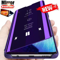 For Xiaomi Redmi Note 12 5G Case Clear View Mirror Flip Stand Phone Case For Redmi Note 12Pro Note12