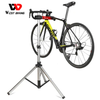 WEST BIKING Bike Repair Stand Aluminum Alloy MTB Road Bike Work Stand Pro Bicycle Repair Tools Adjustable Foldable Parking Racks