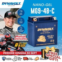DYNAVOLT Aki Motor SUZUKI Thunder 125/250, dll | Nano-Gel MG9-4B-C | 9 AH 225 CCA