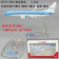 20231:200 quy mô klm B787-9 B737-800 hãng hàng không ABS nhựa Máy bay mô hình đồ chơi máy bay Máy ba