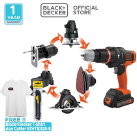 Black+Decker Multi Evo 6 Heads Kit / Mesin Multifungsi Baterai 18V EVO185K6-B1
