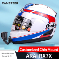Camsteer Customized Aluminium Arai RX7X Helmet Chin Mount for GoPro Max Hero12 11 10 9 Insta360 X4 X3 DJI 3 4 Camera Accessories