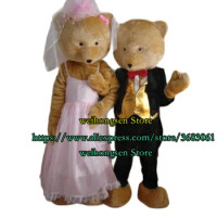 Fashion Design Wedding Teddy Bear Mascot Clothing Men And Women Role Play Cartoon Mask Birthday Party Advertising Game Gift 812