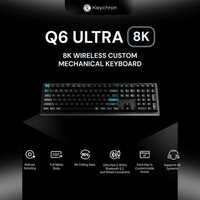 Keyboard Wireless Keychron Q6 Ultra 8K Wireless Custom Mechanical Keyboard Red Hitam