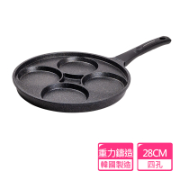 【LaCena】重力鑄造4孔煎蛋鍋(28CM-韓國製)