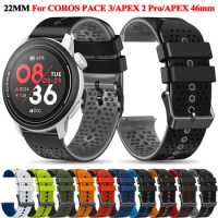 22mm Silicone Strap Smartwatch Correa Band For COROS PACE 3 Watchband Bracelet Belt For COROS APEX 2 Pro Replacement Accessories