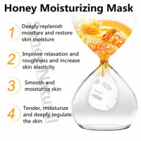 Tightening Mask Sheet Natural Honey Moisturizing Mask Deep Replenishment Shrinking Pores Oil Control Repairing 10pcs 30ml/pc