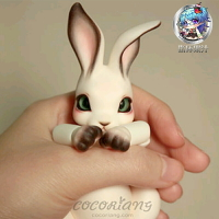 Cocoriang 小兔子Peppi Cream white 12分 包郵 暫時關倉指環果汁