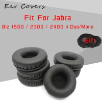 Ear Pads For Jabra Biz 1500 / 2300 / 2400 ii Duo / Mono Headphone Earpads Replacement Headset Ear Pad PU Leather Sponge Foam