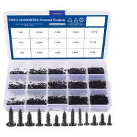 Phillips Electric Small Mini Self-tapping Kit Screw Glasses Phone Screws Pan Round Head Tapping Screw Set M1 M1.2 M1.4 M1.5