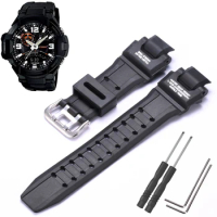Resin Watchband Accessories Suitable for Casio gw1100 GA1000 GW4000 G1400 GWA1000fc Men's Sports Waterproof Pin Buckle Strap
