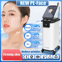 Salon uses facial muscles to stimulate wrinkles, lift and tighten the skin. Facial massager electromagnetic