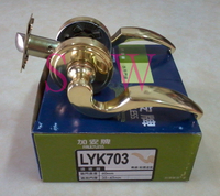 門鎖 加安 LYK703 60mm 金色 水平把手 防盜鎖 管型 把手鎖 水平鎖 板手 適用一般房門 鋁硫化銅門 通道門