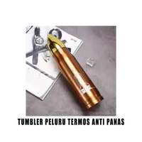Tumbler Peluru Termos Air Panas 500 ml Vacuum Stainless Model Peluru gold
