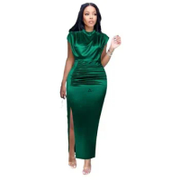 African Party Evening Dresses for Women 2024 Spring African Elegant High Waist Sleeveless Long Maxi Robes Gowns Africa Clothing