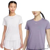 Nike 短袖上衣 女裝 排汗 速乾 白/紫 FN2799-100/FN2799-509