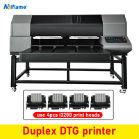 DTG Printer with 4pcs i3200 Printi Heads Directly to Garment Printer Dual Station tshirt Printing Machine Industrial DTG Printer