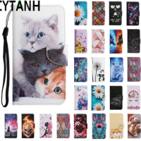 Flower Pattern Case For iPhone 6 7 8 Plus 11 12 Pro X XS XR Max SE 2 Panda Cat butterfly CYTANH Book Flip Leather Phone Cover