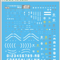 for RG 1/144 MS-06F Zaku II 2 D.L Model Master Water Slide Pre-cut Warning Caution Details Add-on Decal Sticker RG10 DL Daling