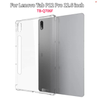 Tablet Case for Lenovo Tab P12 Pro TB-Q706F 12 6 Inch Silicone Soft Shell Airbag Cover Transparent Protection