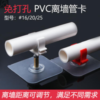 水管固定免打孔神器卡扣墻面卡子箍卡強力夾子緊固