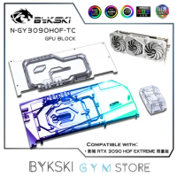 Bykski GPU Active Backplate Block For GALAX RTX 3090 HOF Limited Edition, PCB Backside Memory(VRAM) VGA Cooler, N-GY3090HOF-TC