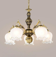 8折·✅吊燈客廳燈歐式復古創意美式古銅色臥室吸頂燈玻璃燈具藝術裝飾燈