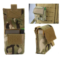 Outdoor Airsoft Combat Moole Pouch Tactical Single Pistol Magazine Pouch Flashlight Sheath Airsoft Hunting Camo Bags