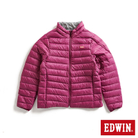 EDWIN 超輕量可收納雙面穿羽絨外套-女-暗紫色