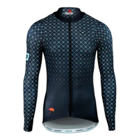 BIEHLER Winter Cycling Jersey Long Sleeve Cashmere Top Jacket Men MTB Bicycle Clothing Fleece Roadbike Road Ciclismo Hombre