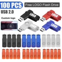 Wholesale 100PCS USB Flash Drive Pen Drive to usb 1GB 2GB 4GB 8GB 16GB 32G 64GB 128GB Memory Flash Disk Free Custom Logo