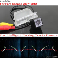 Lyudmila Car Intelligent Parking Tracks Camera FOR Ford Escape 2007~2012 Car Back up Reverse Rear View Camera