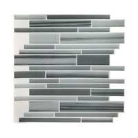 วอลล์เปเปอร์ติดผนัง Mosaic 3D รุ่น HJ-N037 ขนาด 30.5x30.5x0.1 ซม. (กล่อง 10 ชิ้น) สีฟ้า