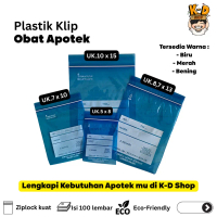 Plastik Klip Obat Apotek Ukuran 5x8/7x10/8.7x13/10x15 Warna Biru 100 Lembar Ziplock Kuat Eco-Friendl