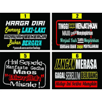 STIKER KATA KATA - STICKER KACA MOBIL - CUTTING STIKER KACA - CUTTING STCIKER KATA KATA Car Truk