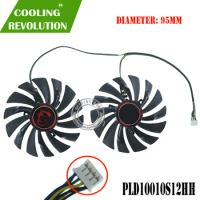 2PCS/SET PLD10010S12HH graphics fan for MSI GTX 980Ti 980 970 960 950 R9 380 R9 390 R9 390X