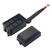Corcoransu กล่องรีเลย์ KG1-j12V แบบ 6 ช่อง พร้อมชุดรีเลย์และฟิวส์ 6 ทาง สำหรับยานยนต์ 9Q4T2 ตัวตัดโซ
