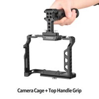 Andoer Sony A7 IV Camera Cage Aluminum Alloy Kit with Top Handle Grip Replacement