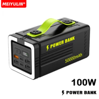 50000mAh Portable Power Bank Powerful Fast Charger External Spare Battery USB C PD100W Powerbank For Laptop iPhone Xiaomi