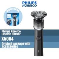 Philips Norelco Electric Shaver series 5000 with accessories, Wet &amp; dry, electric rotation shaver for men, X5004 Black