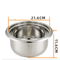 High Quality 3L 304 stainless steel rice cooker inner container Non stick Cooking Pot Replacement Accessories Rice Cooker liner