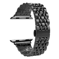 apple watch6/5/4不銹鋼表鏈蘋果手表帶iwatch2/3金屬表帶精鋼手鏈44mm/42mm 商務手錶【亞德機械五金家居】